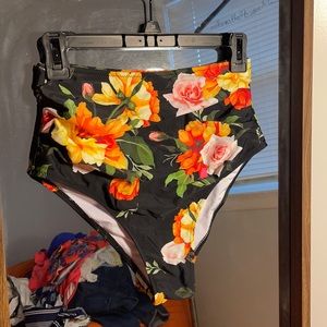 High waisted swim bottoms